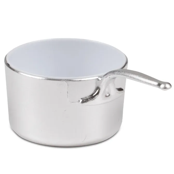 Eskoffie Sauce Pan, Silver and White - 1.5 oz (45ml)