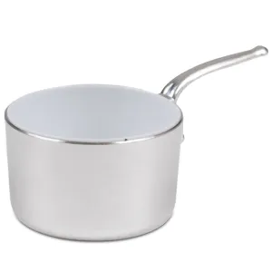 Eskoffie Sauce Pan, Silver and White - 1.5 oz (45ml)