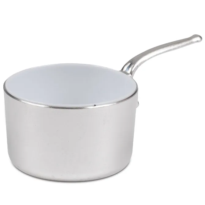 Eskoffie Sauce Pan, Silver and White - 1.5 oz (45ml)