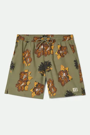 Everyday Stretch Hybrid Short 5.5 - Olive Surplus Floral