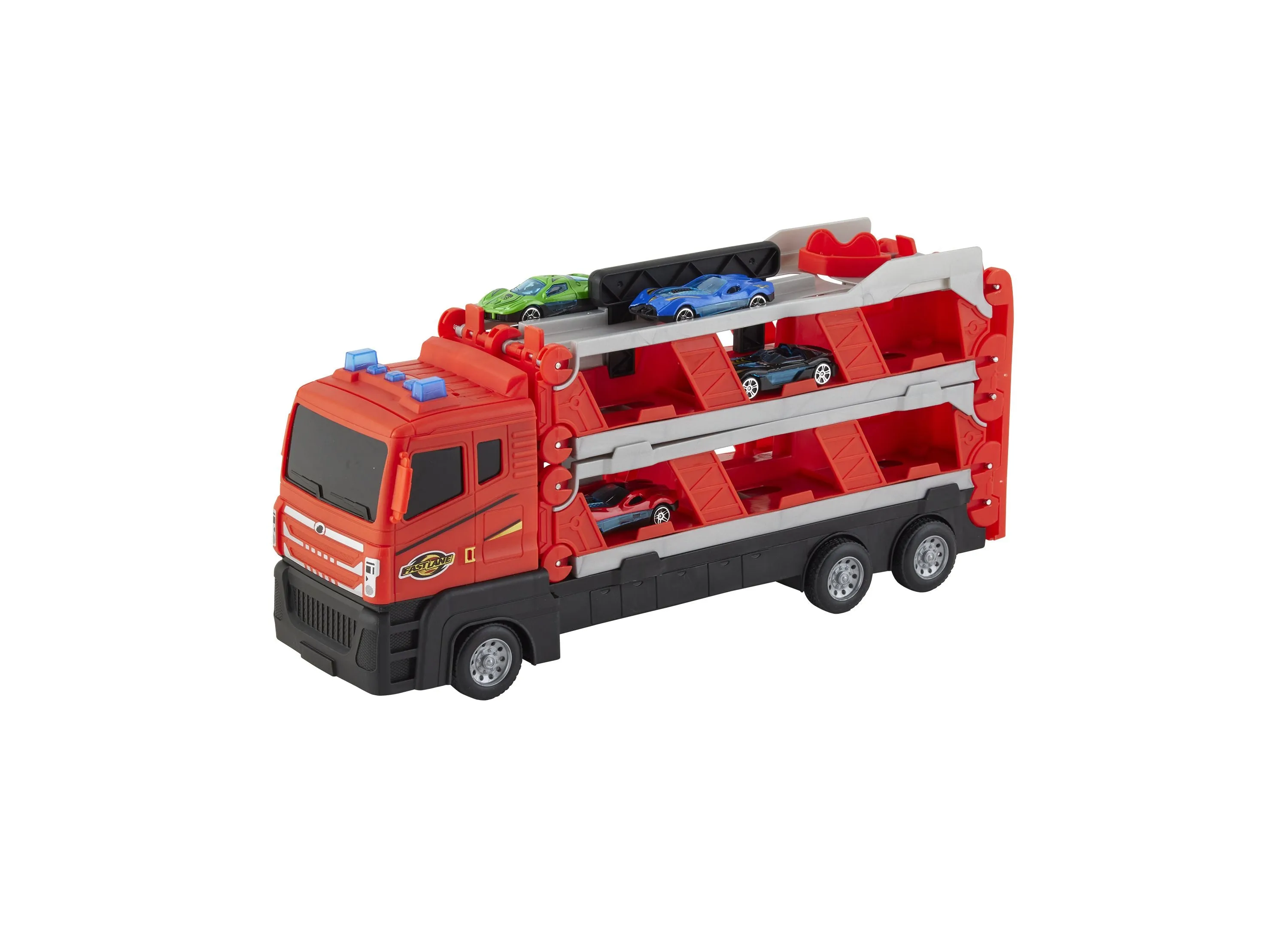 Fast Lane 1:87 Expand and Play Diecast Car Carrier Set