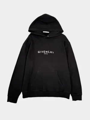 Felpa Con Cappuccio Nera Con Logo Givenchy Paris