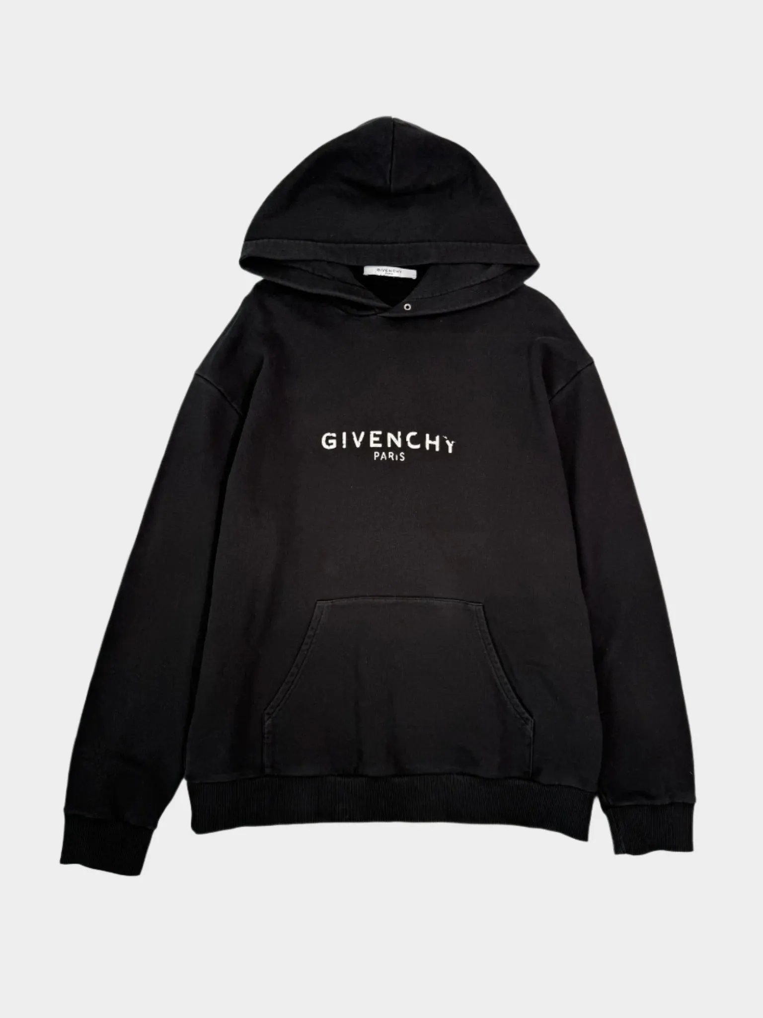 Felpa Con Cappuccio Nera Con Logo Givenchy Paris