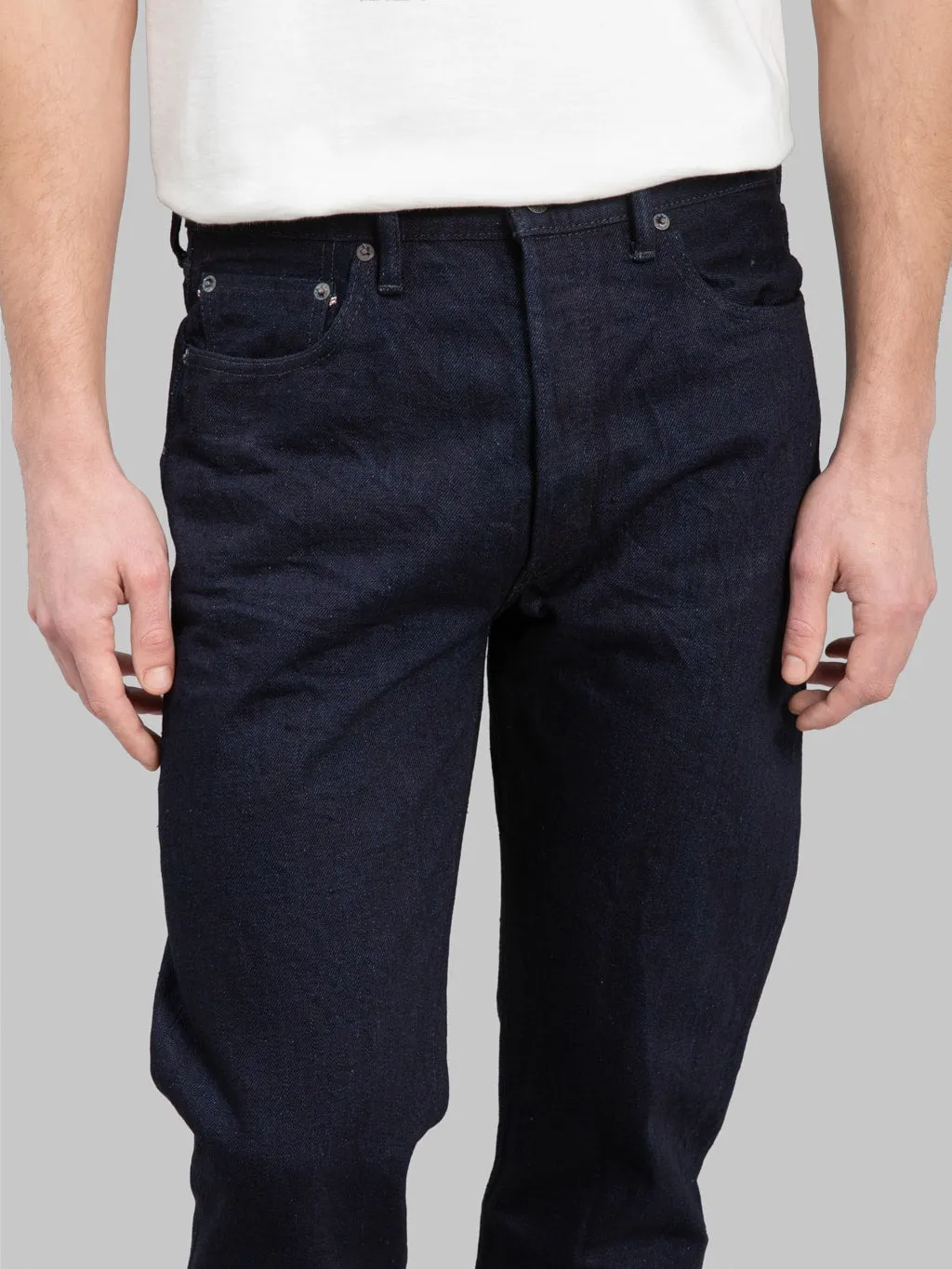 Fullcount 1103SRB 15.5oz Super Rough Indigo × Black Clean Straight Jeans