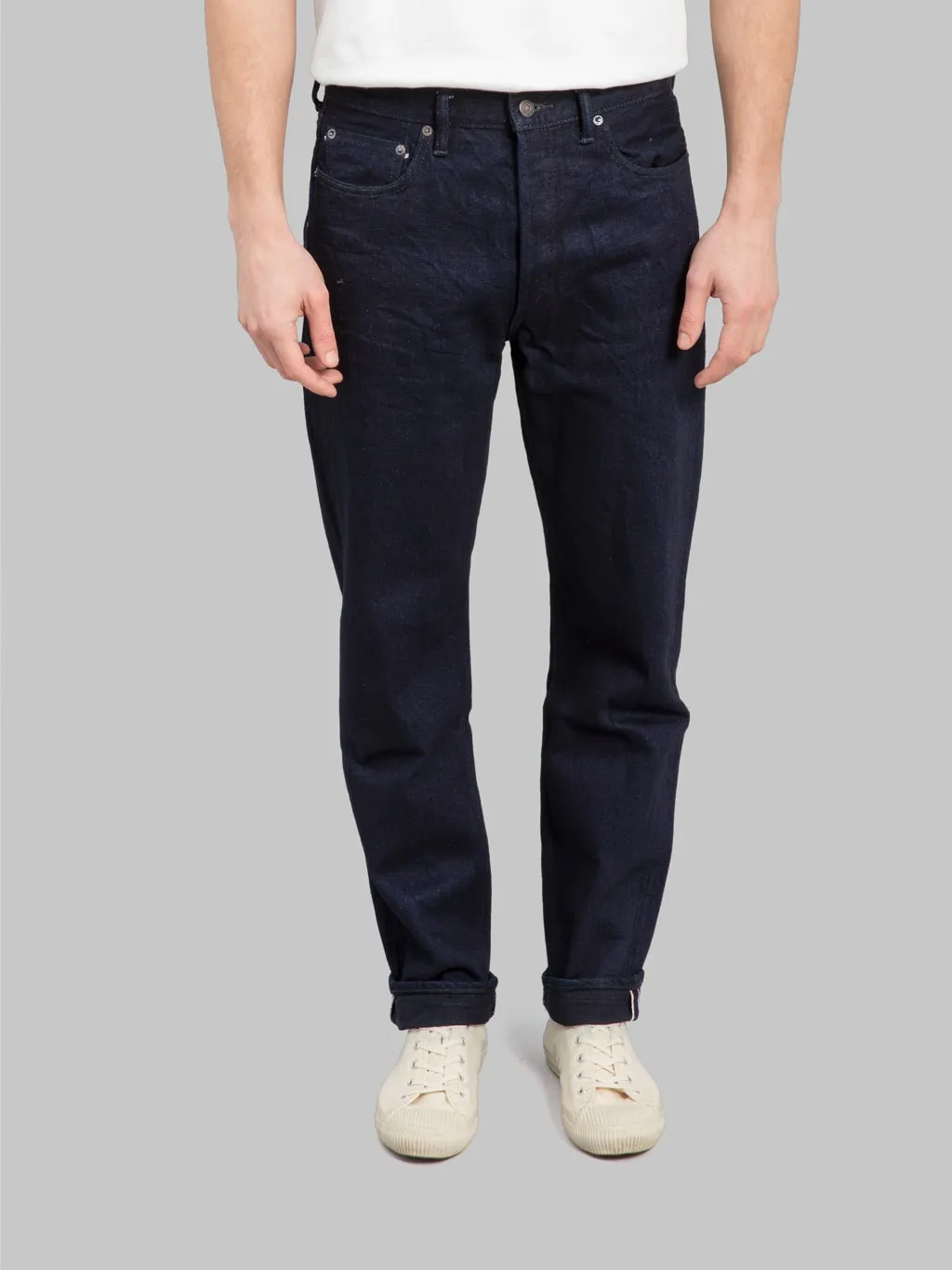 Fullcount 1103SRB 15.5oz Super Rough Indigo × Black Clean Straight Jeans