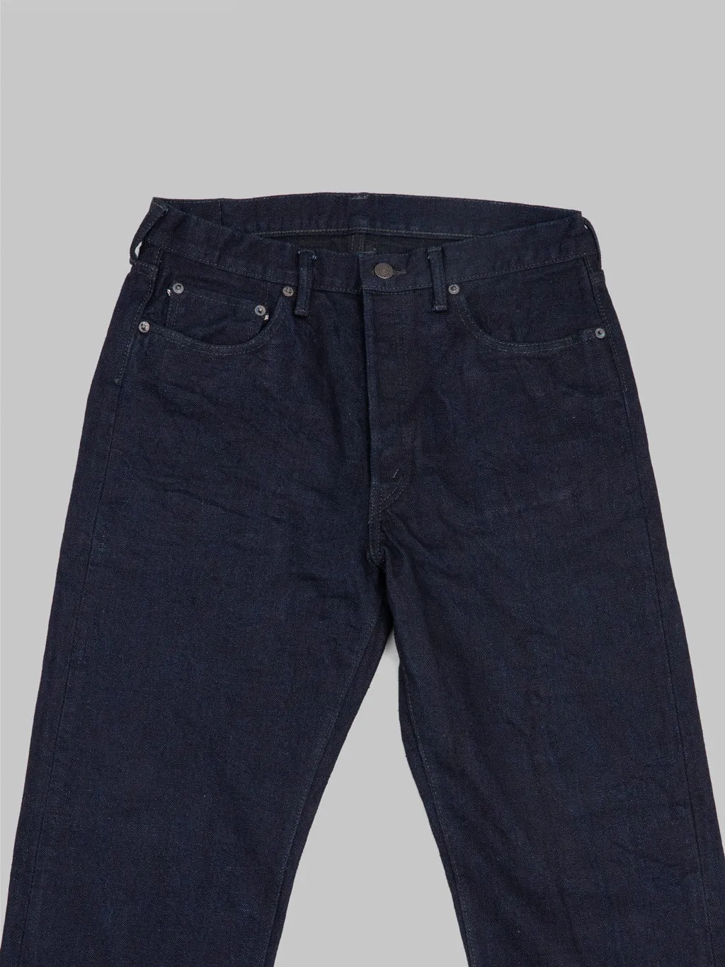 Fullcount 1103SRB 15.5oz Super Rough Indigo × Black Clean Straight Jeans