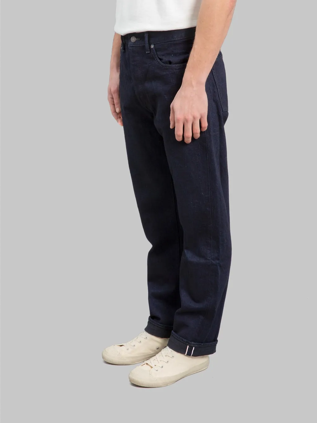 Fullcount 1103SRB 15.5oz Super Rough Indigo × Black Clean Straight Jeans