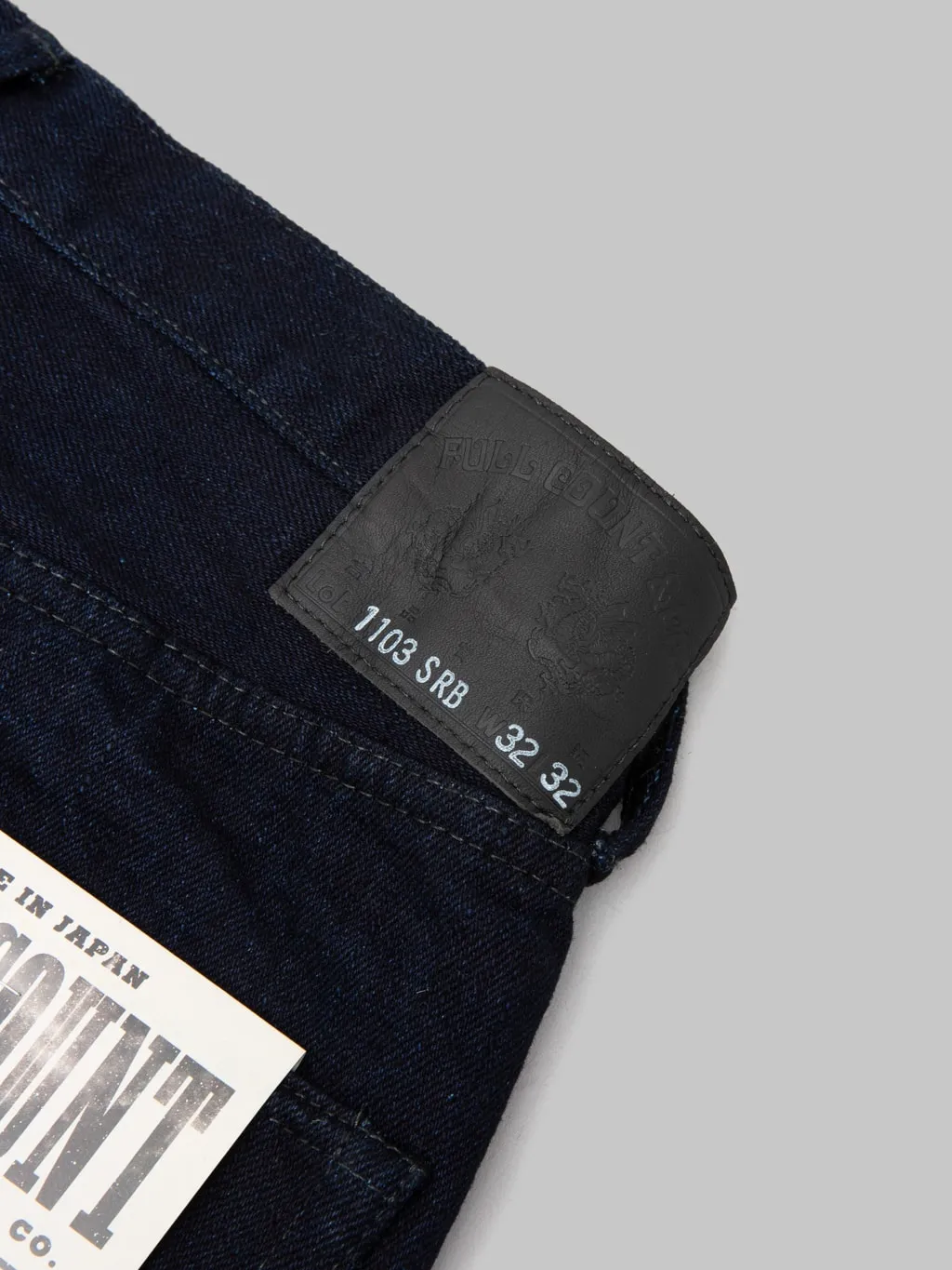 Fullcount 1103SRB 15.5oz Super Rough Indigo × Black Clean Straight Jeans