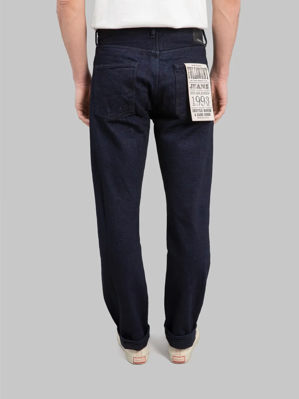 Fullcount 1103SRB 15.5oz Super Rough Indigo × Black Clean Straight Jeans