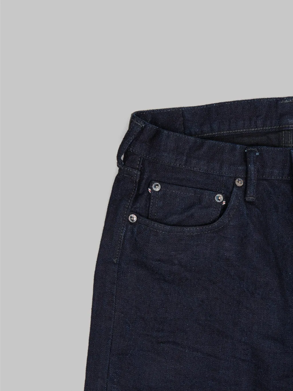 Fullcount 1103SRB 15.5oz Super Rough Indigo × Black Clean Straight Jeans