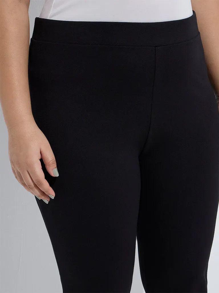 Gia Black Solid High-Rise Jeggings