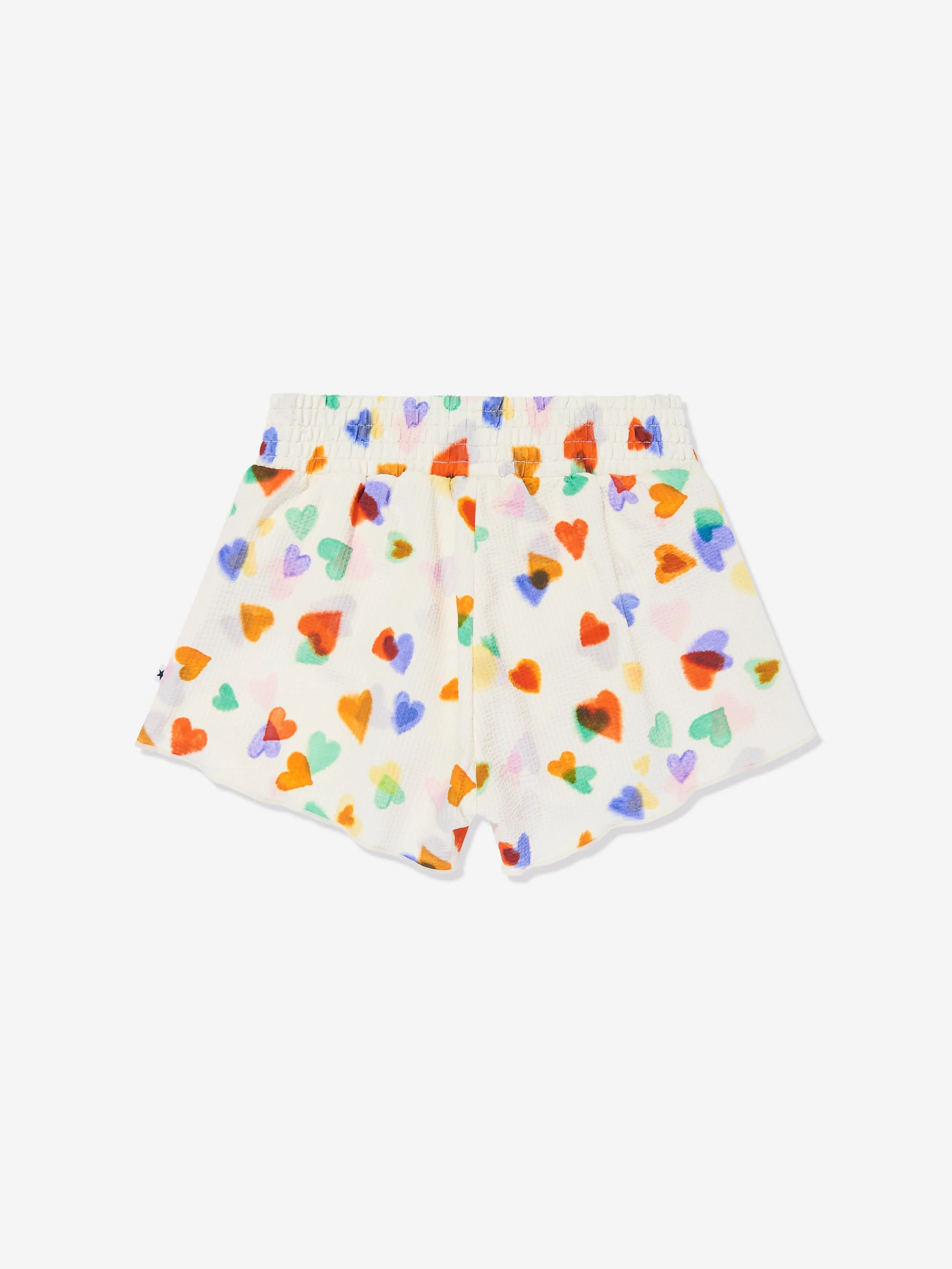 Girls Nicci Rainbow Hearts Swim Shorts in Ivory (UPF50 )