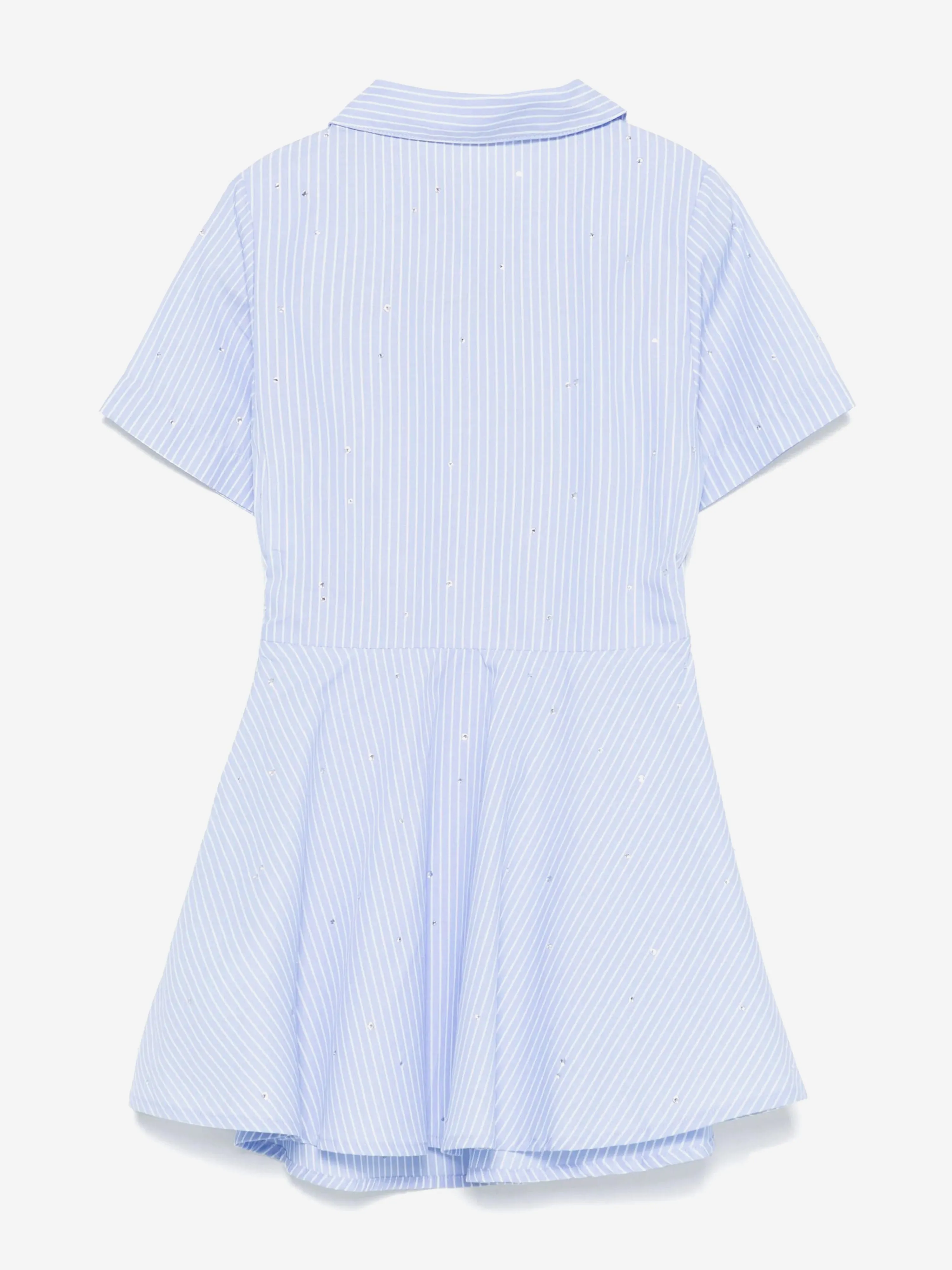 Girls PA Over Rhinestone Shirt Dress in Blue