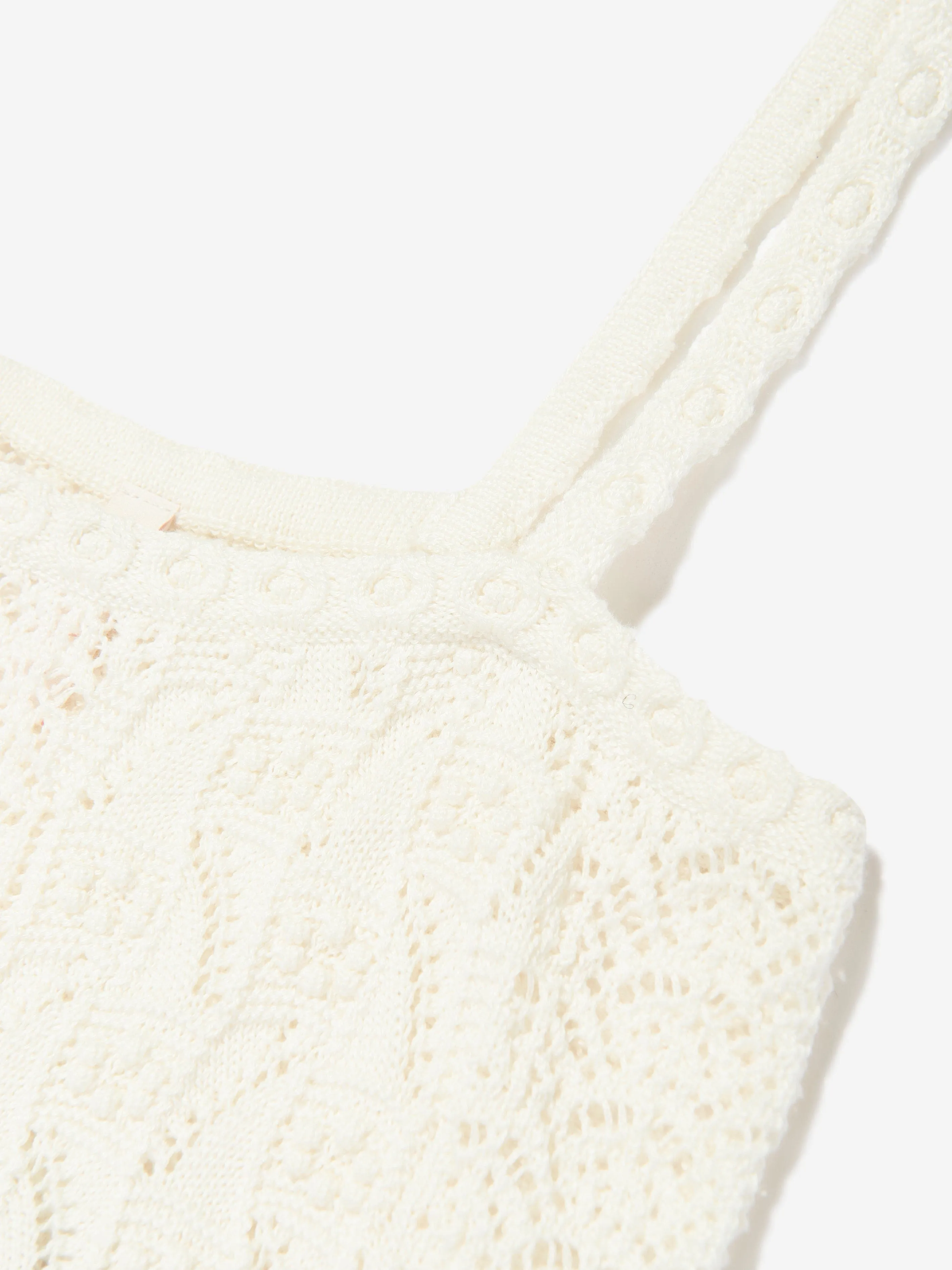 Girls Wylie Knit Printed Dress in Ivory