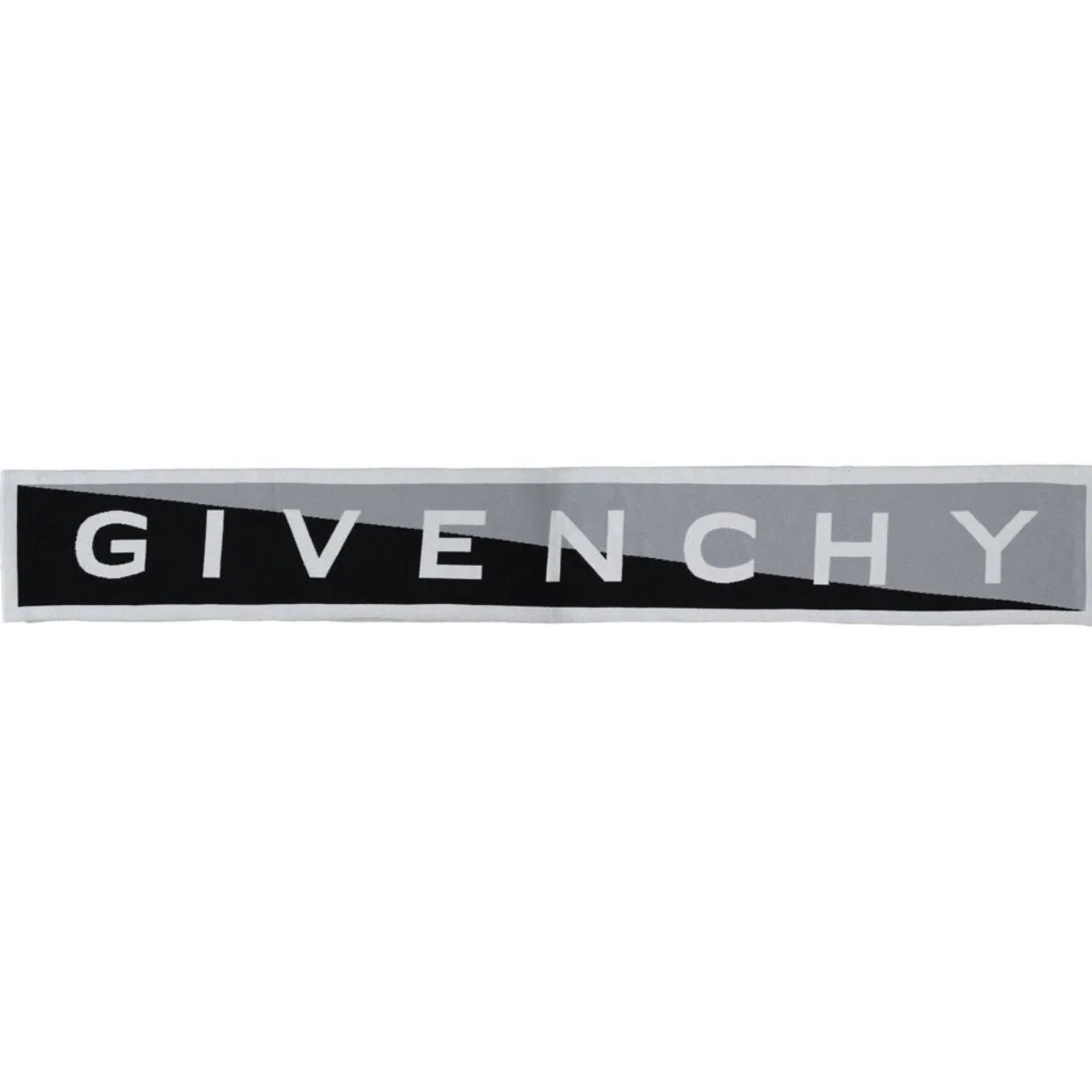 Givenchy Black & Grey Logo Team Scarf