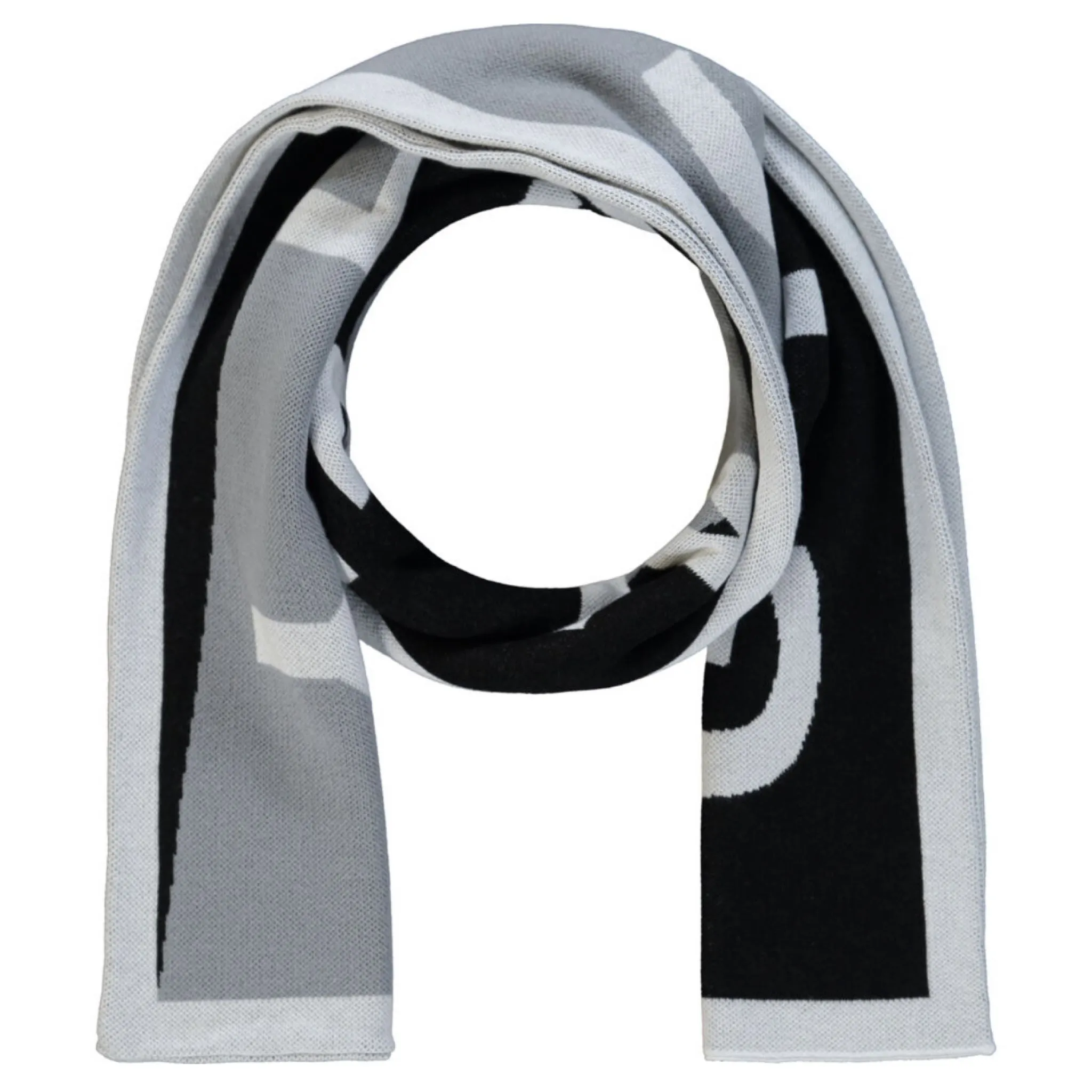 Givenchy Black & Grey Logo Team Scarf