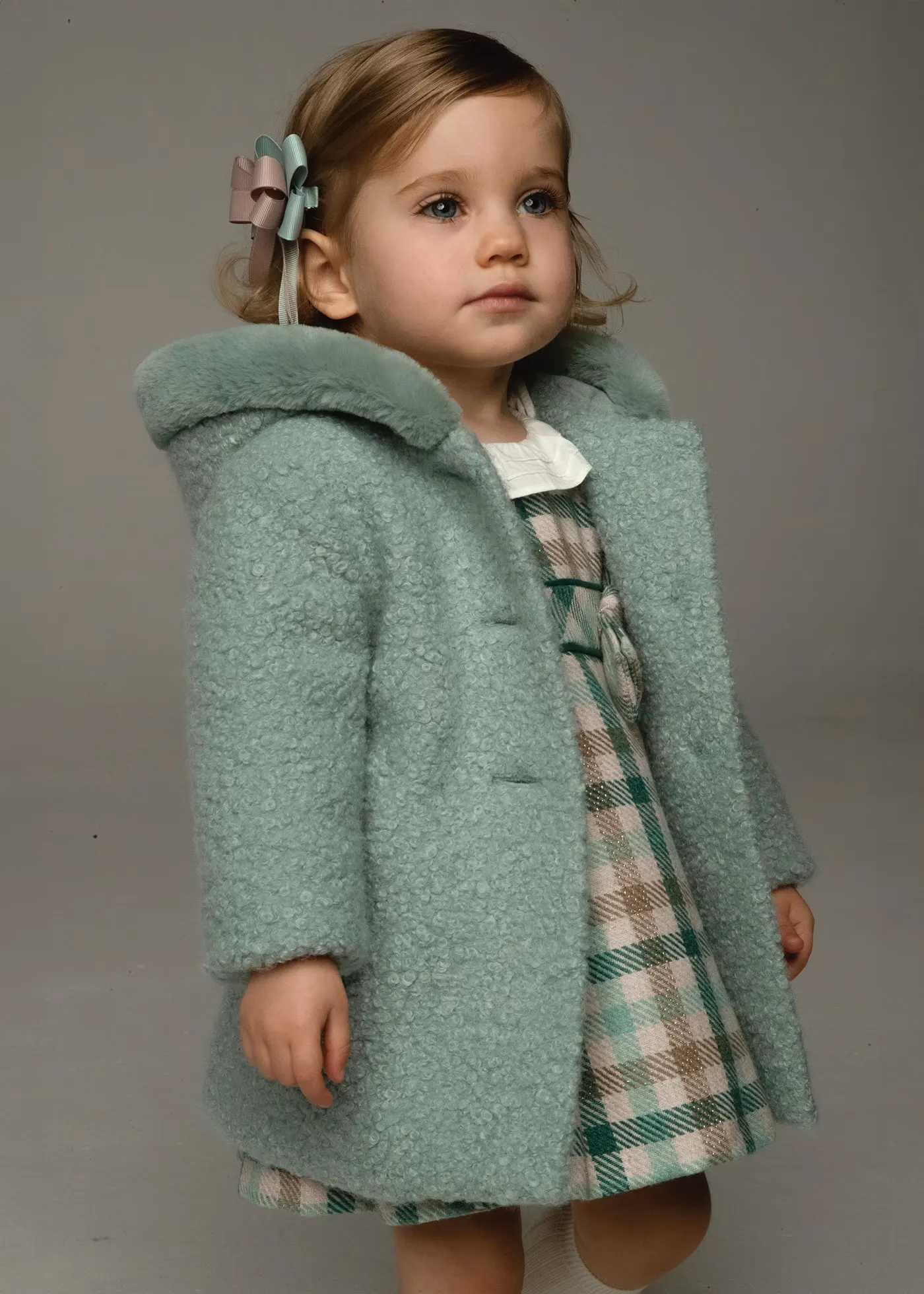 Green Jade Faux Shearling Coat