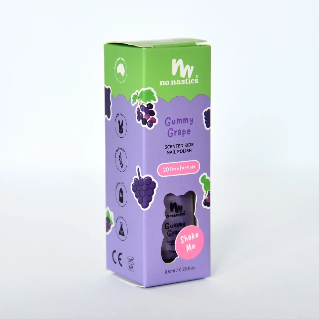 GUMMY GRAPE Scented Scratch Off Kids Nail Polish