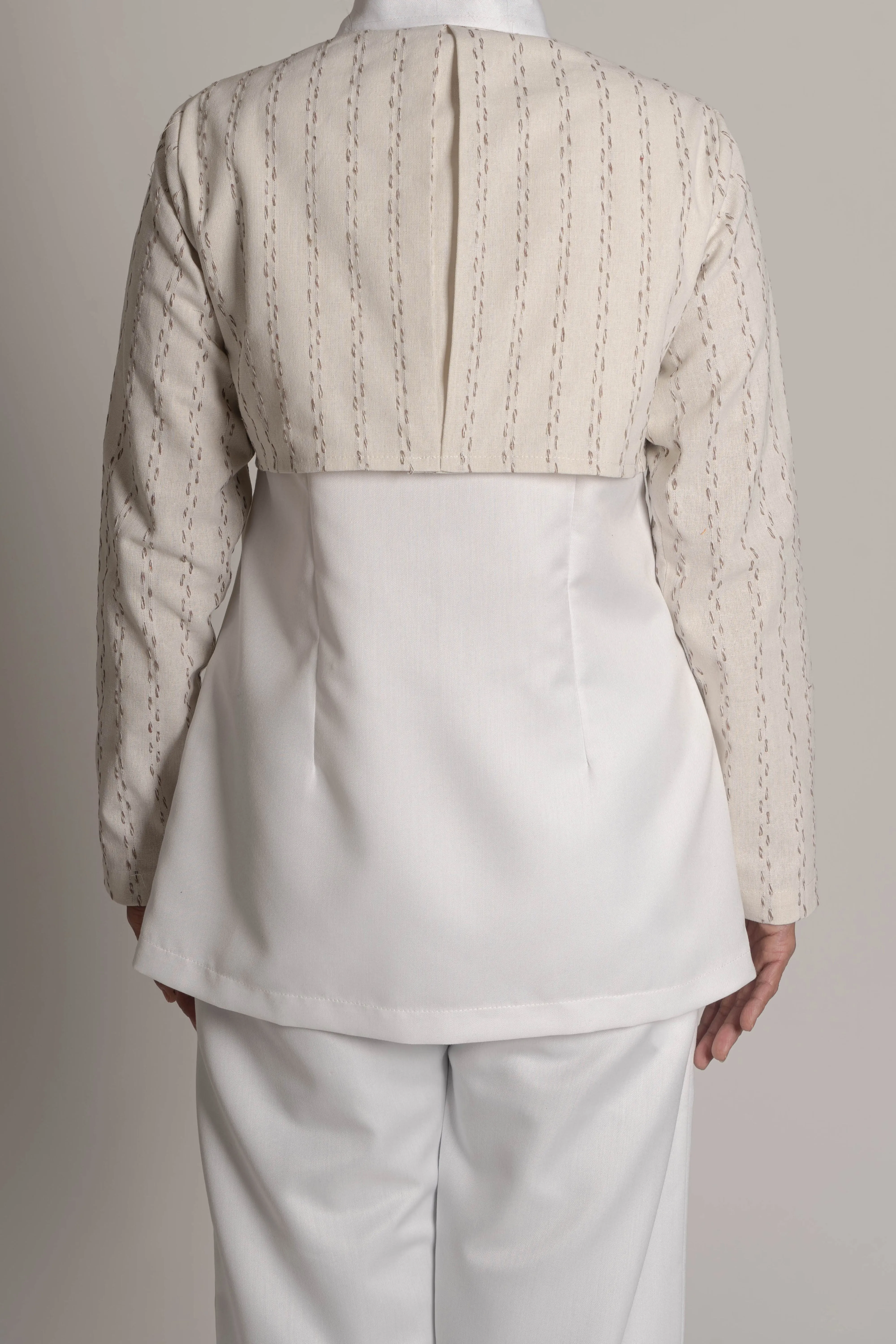 HOP Couture | Sewn | Beige with Off White