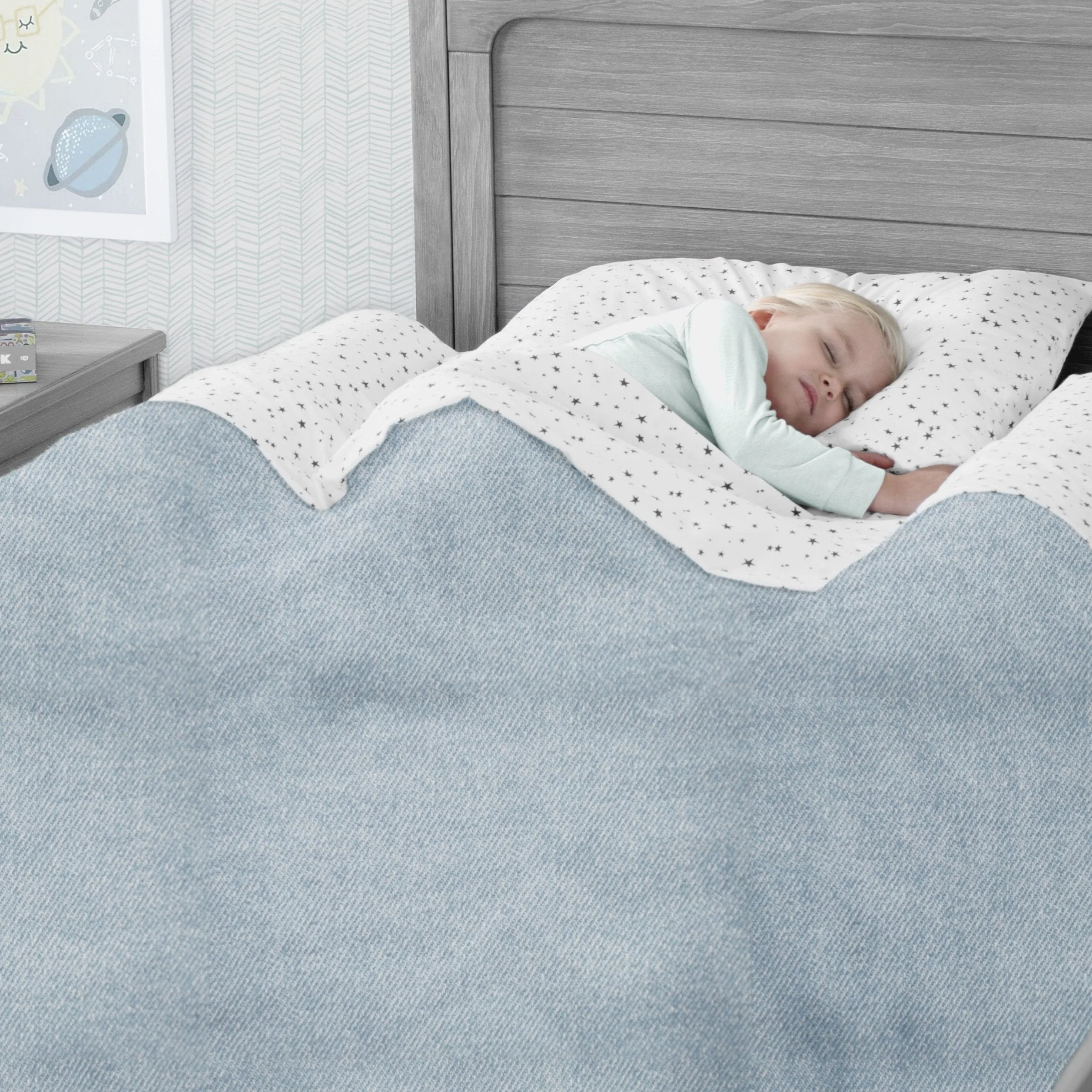 Inflatable Bed Rails for Toddlers & Kids with Foot Pump (2 Pack)