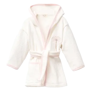 Ivory Flower Graphic Bathrobe