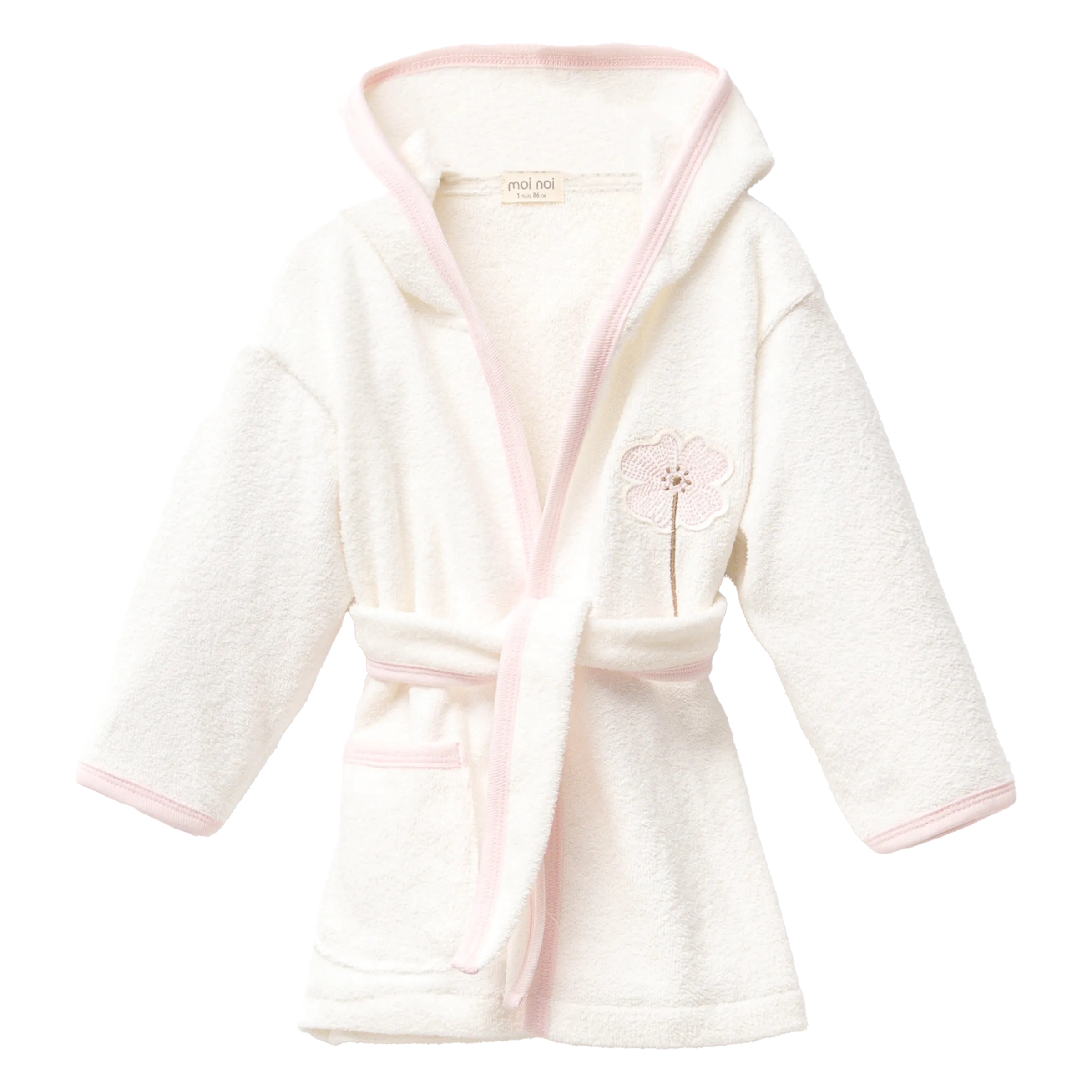 Ivory Flower Graphic Bathrobe