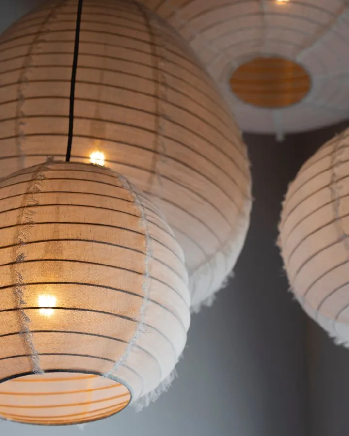 Japanese Linen Pendant Shade