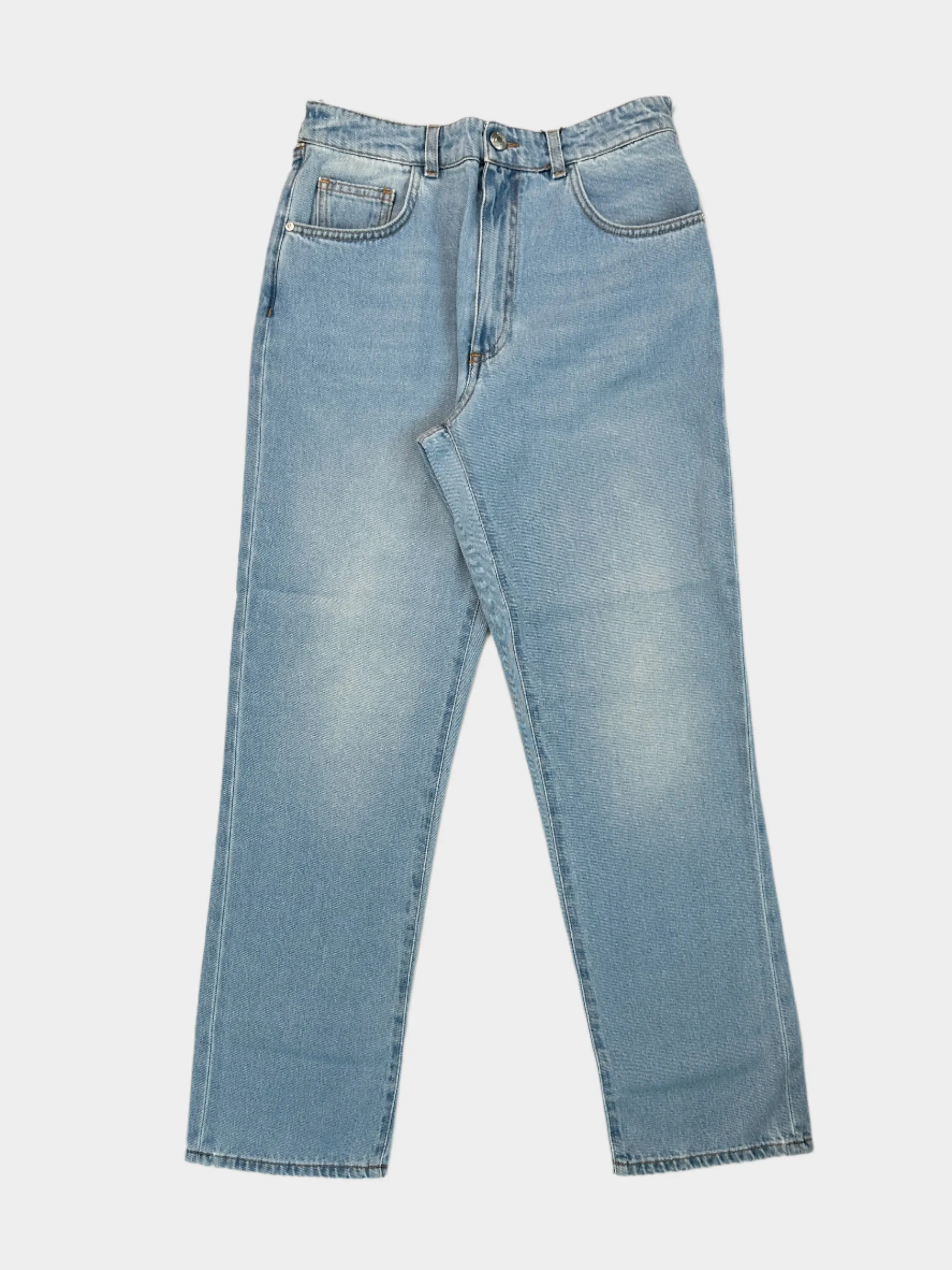 Jeans Azzurro Con Chocker