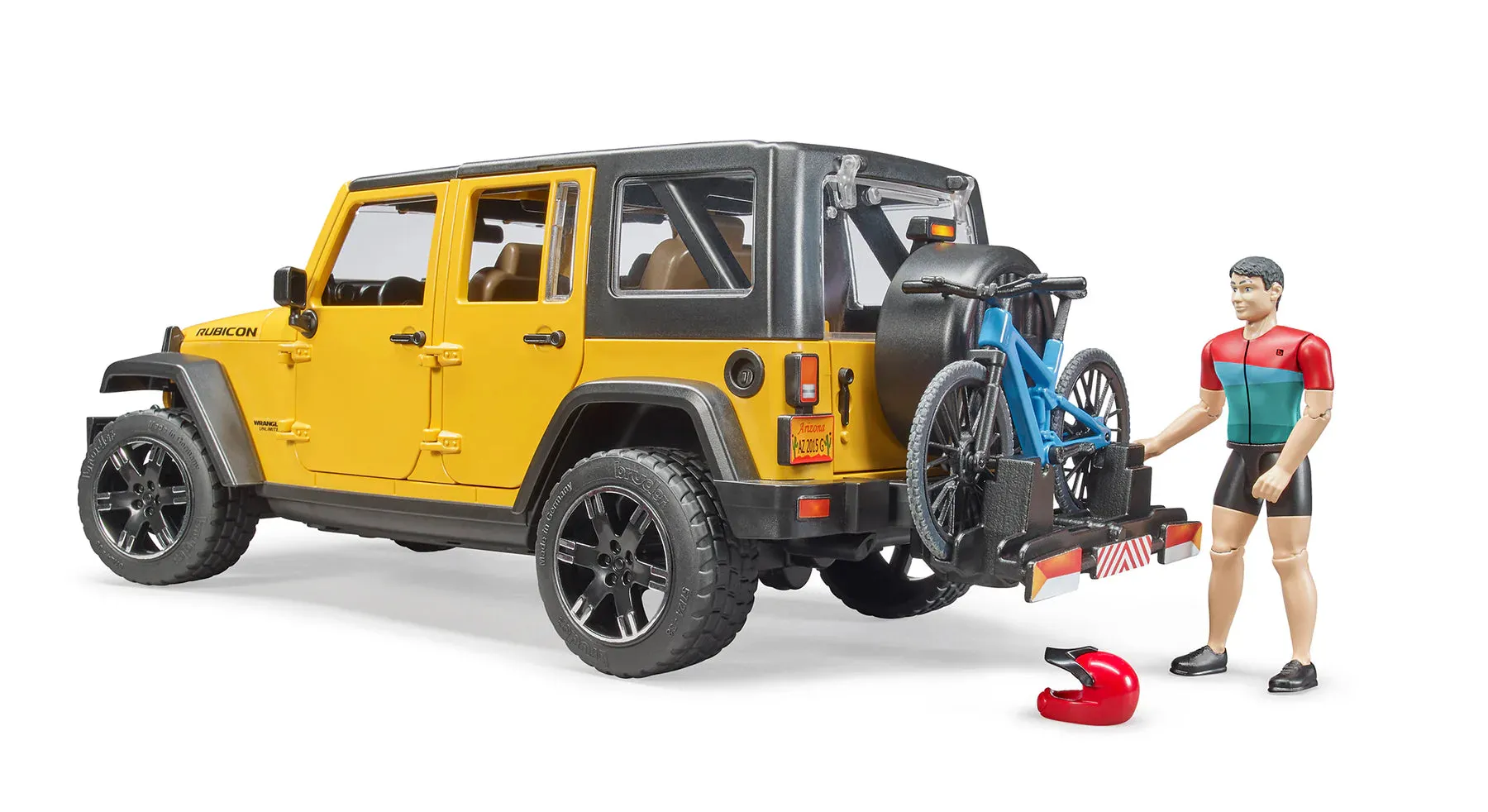 Jeep Wrangler Rubicon w/ Mountain Bike & Cyclist