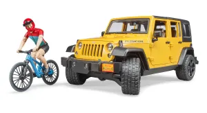 Jeep Wrangler Rubicon w/ Mountain Bike & Cyclist