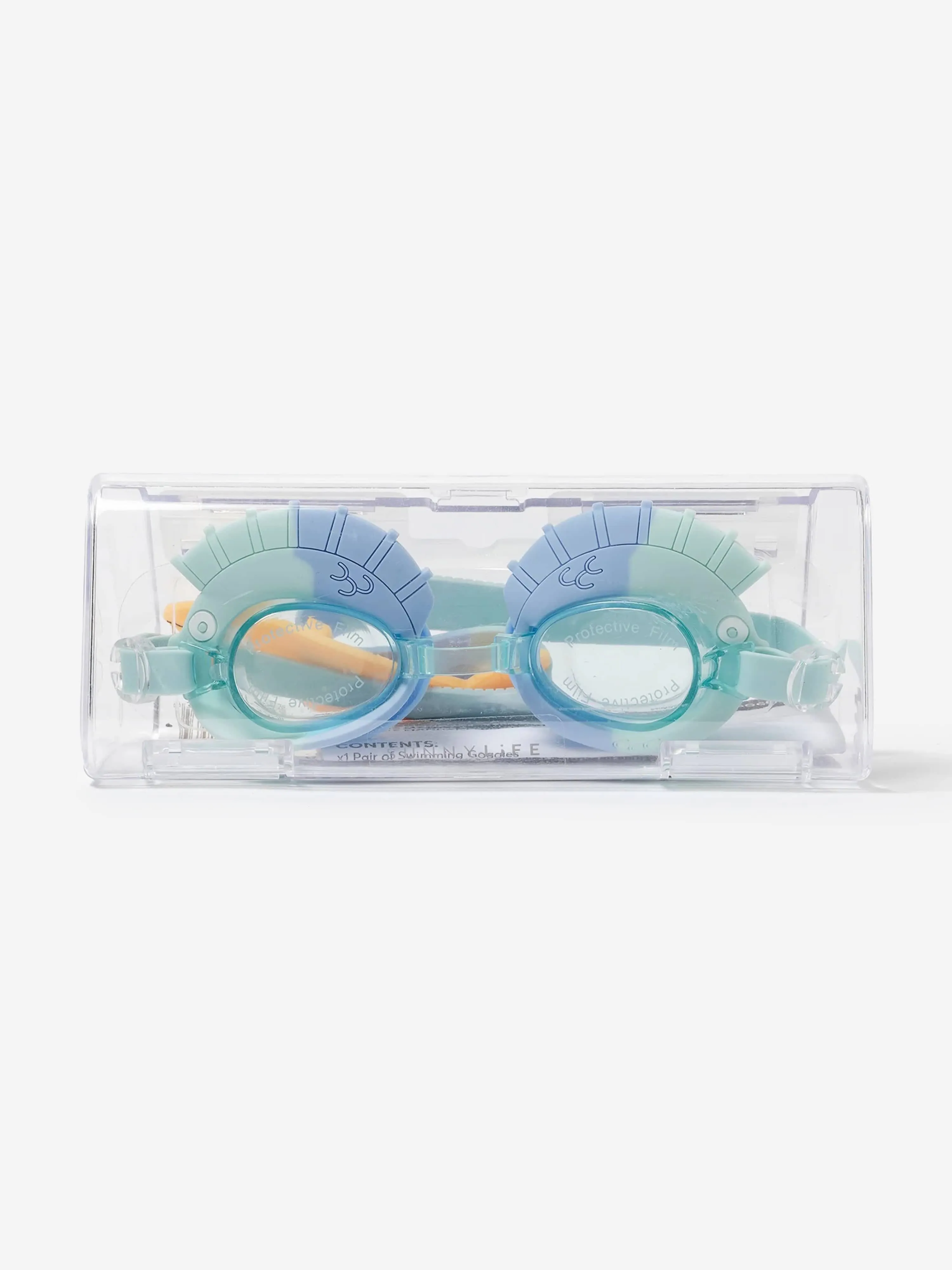 Kids Swim Goggles Finn the Fish in Blue (16cm)