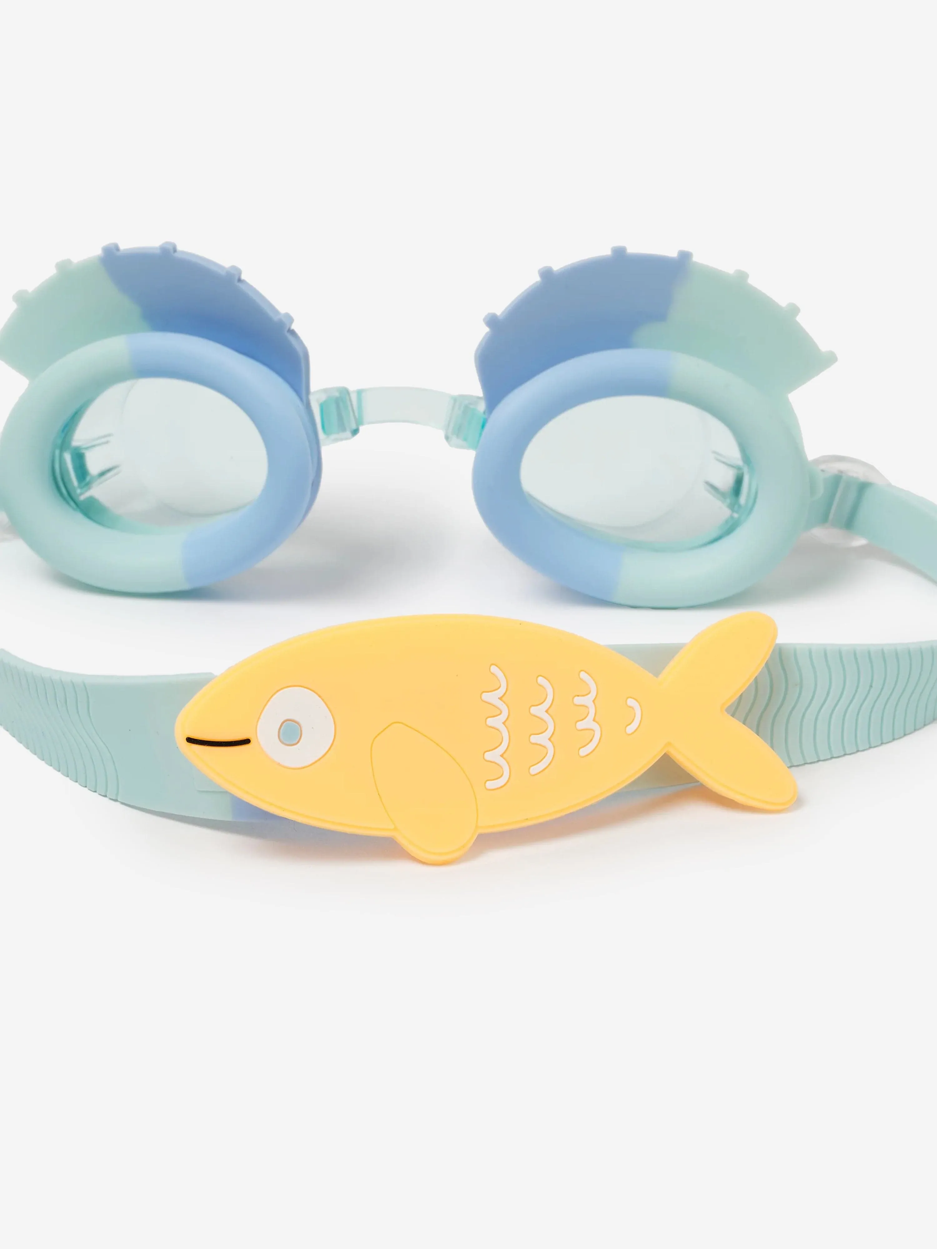 Kids Swim Goggles Finn the Fish in Blue (16cm)