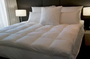 King Size Mattress Topper 90% White Polish Goose Down Extra Thick Its Like 2 Toppers In 1