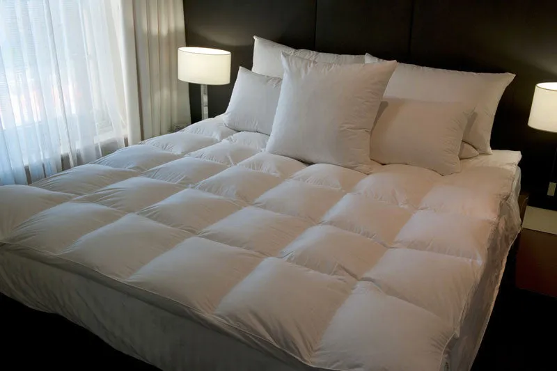 King Size Mattress Topper 90% White Polish Goose Down/10% White Polish Goose Feather