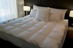 King Size Mattress Topper 90% White Polish Goose Down/10% White Polish Goose Feather