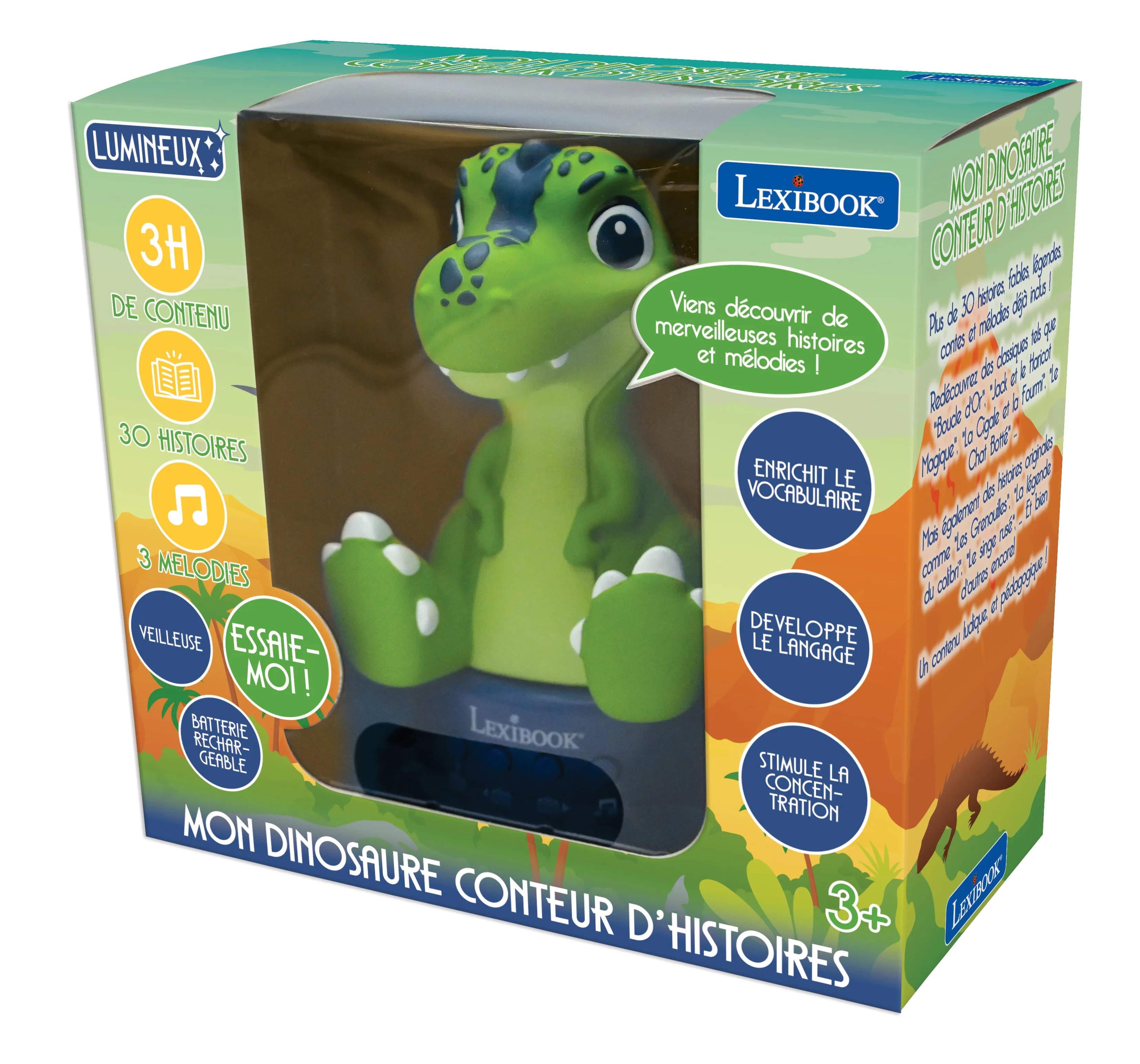 Lexibook Dino Storyteller with Color-Changing Nightlight