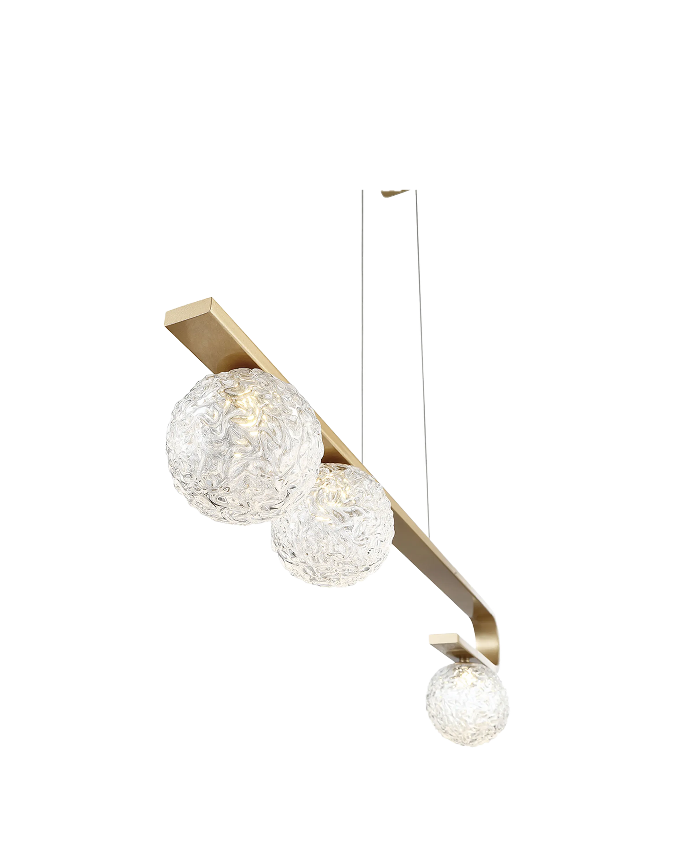 LINEAR GLASS ORB CHANDELIER SMALL
