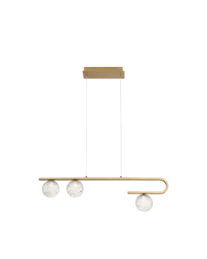 LINEAR GLASS ORB CHANDELIER SMALL