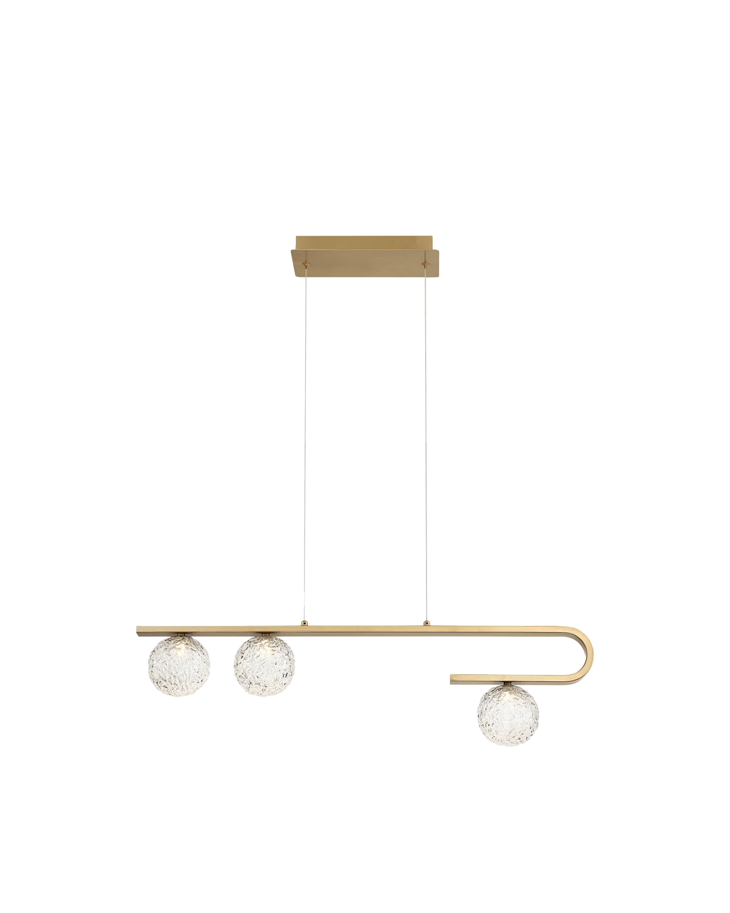 LINEAR GLASS ORB CHANDELIER SMALL