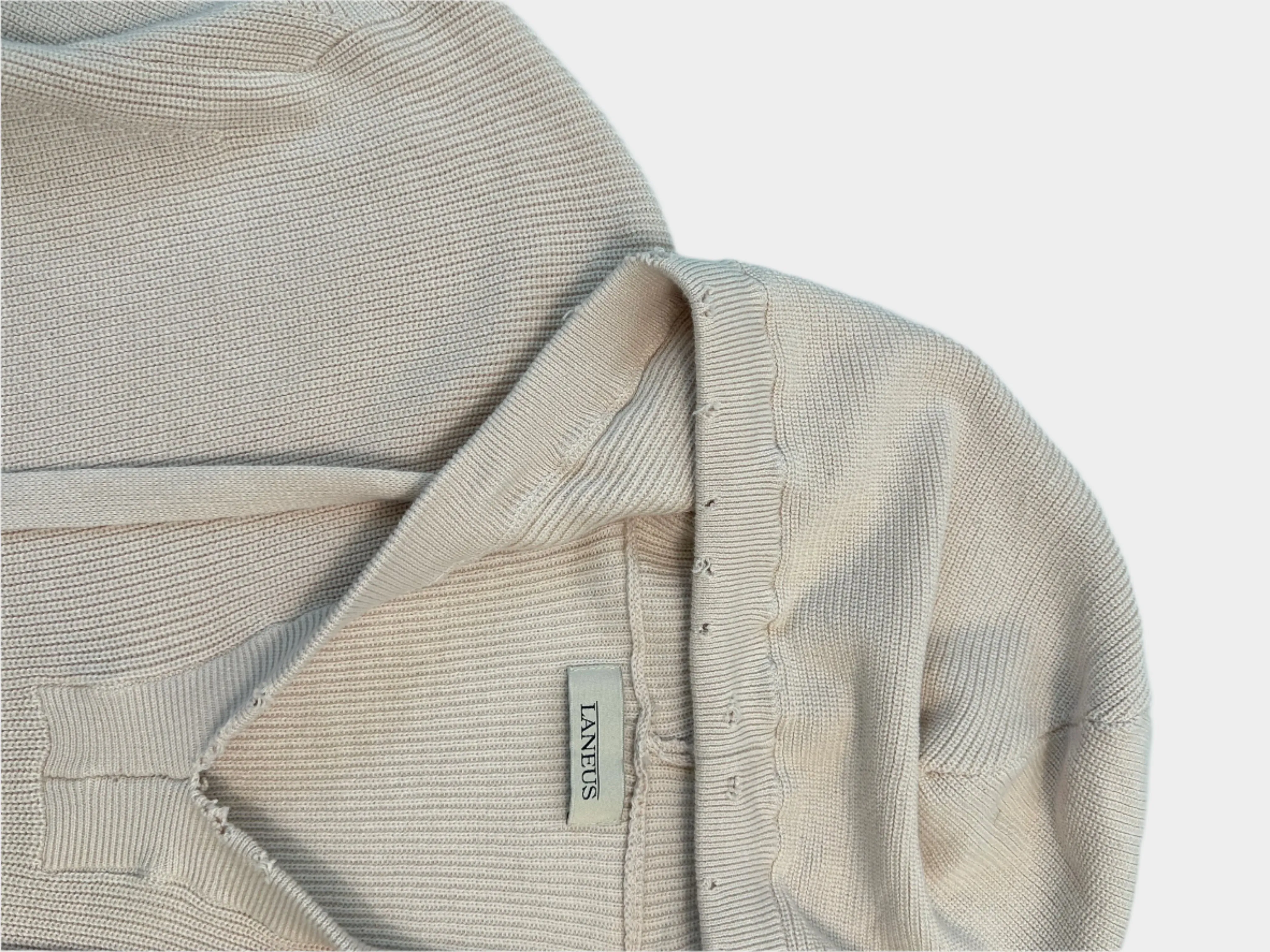 Maglione Color Perla In Lana Morbida