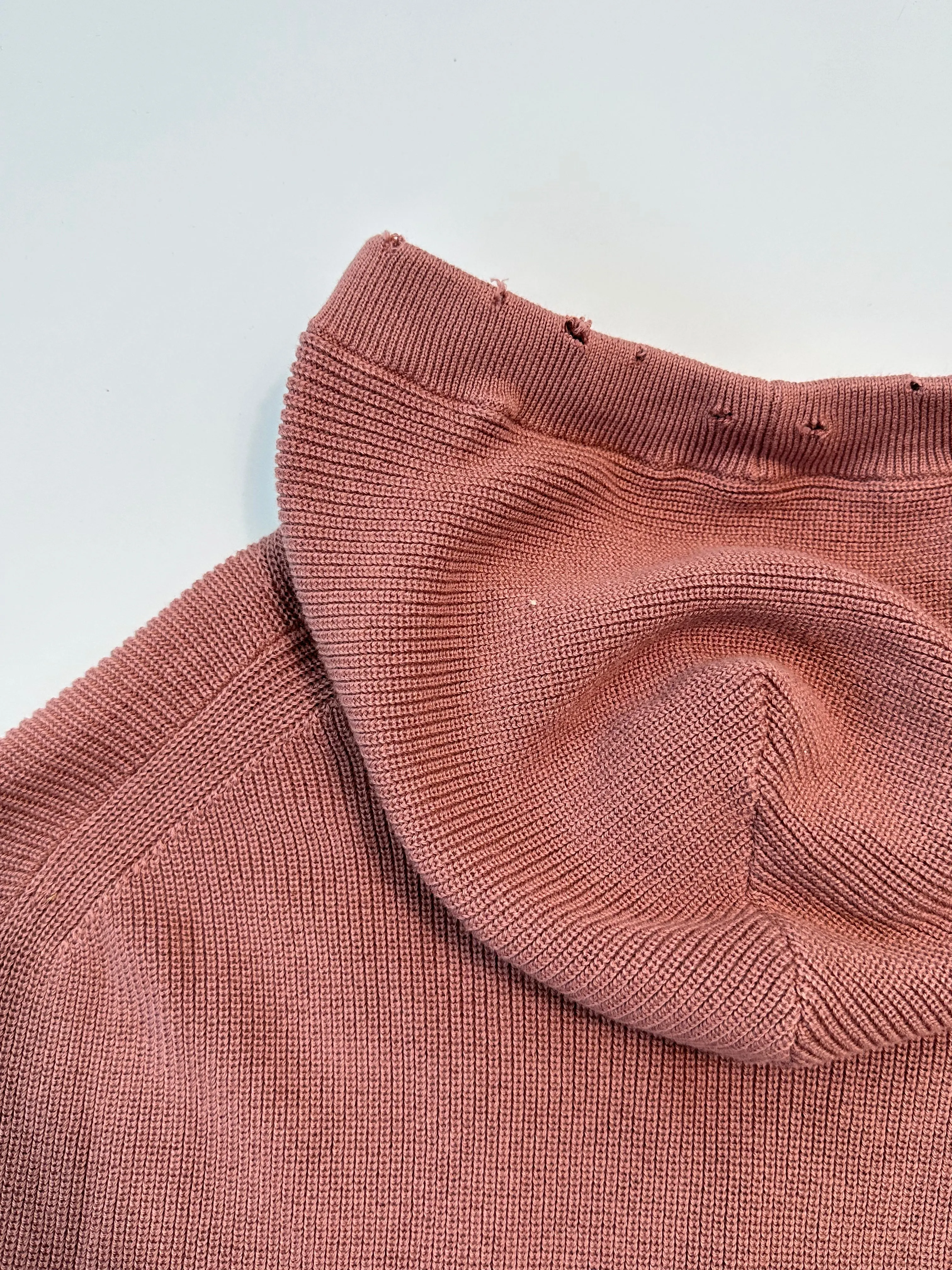 Maglione Con Cappuccio In Cotone Terracotta Con Dettagli Ripped