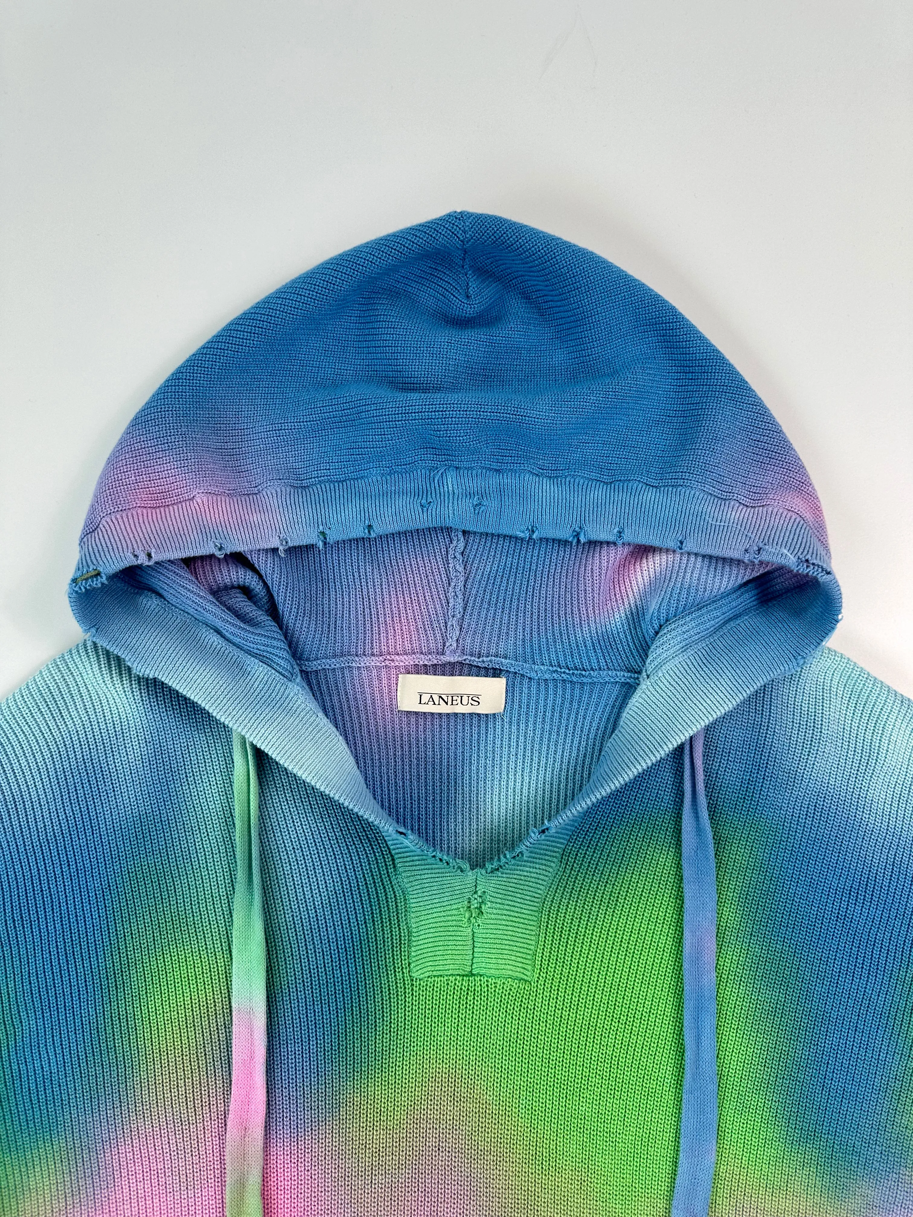 Maglione Multicolor Tie Dye Laneus Con Cappuccio