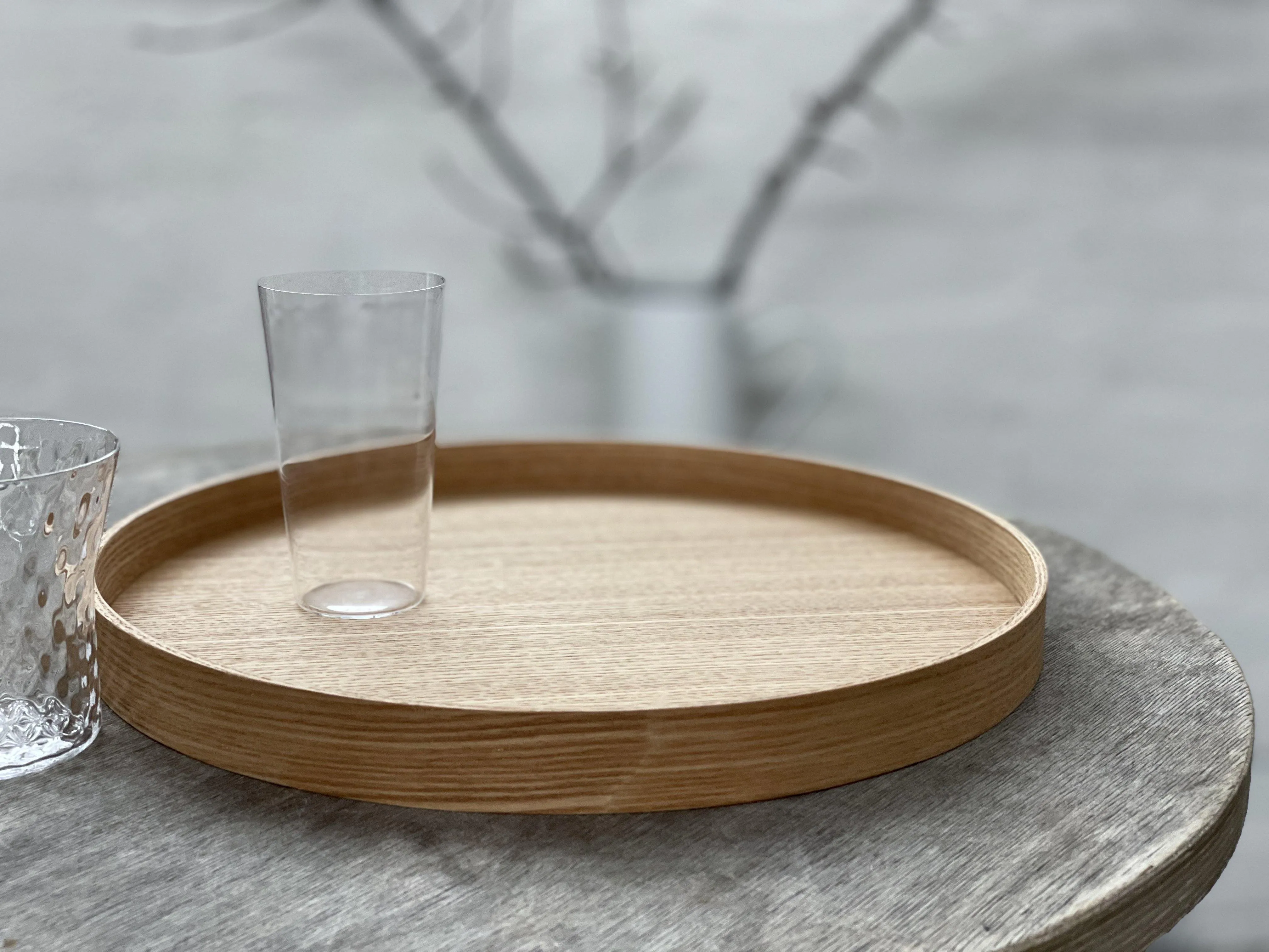 Matsuya Shikki Wooden Round Tray