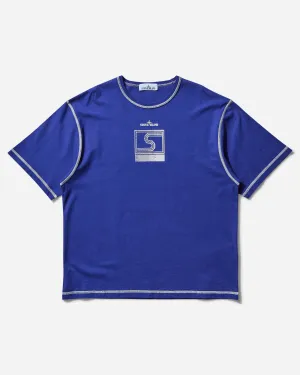 Men's Combed Organic Cotton Jersey T-Shirt Bright Blue