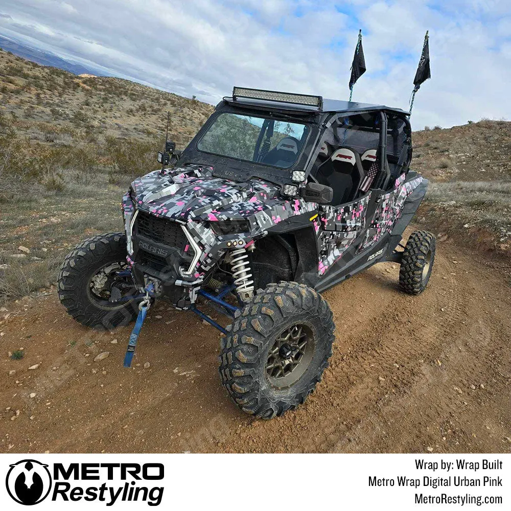 Metro Wrap Digital Urban Pink Camouflage Vinyl Film