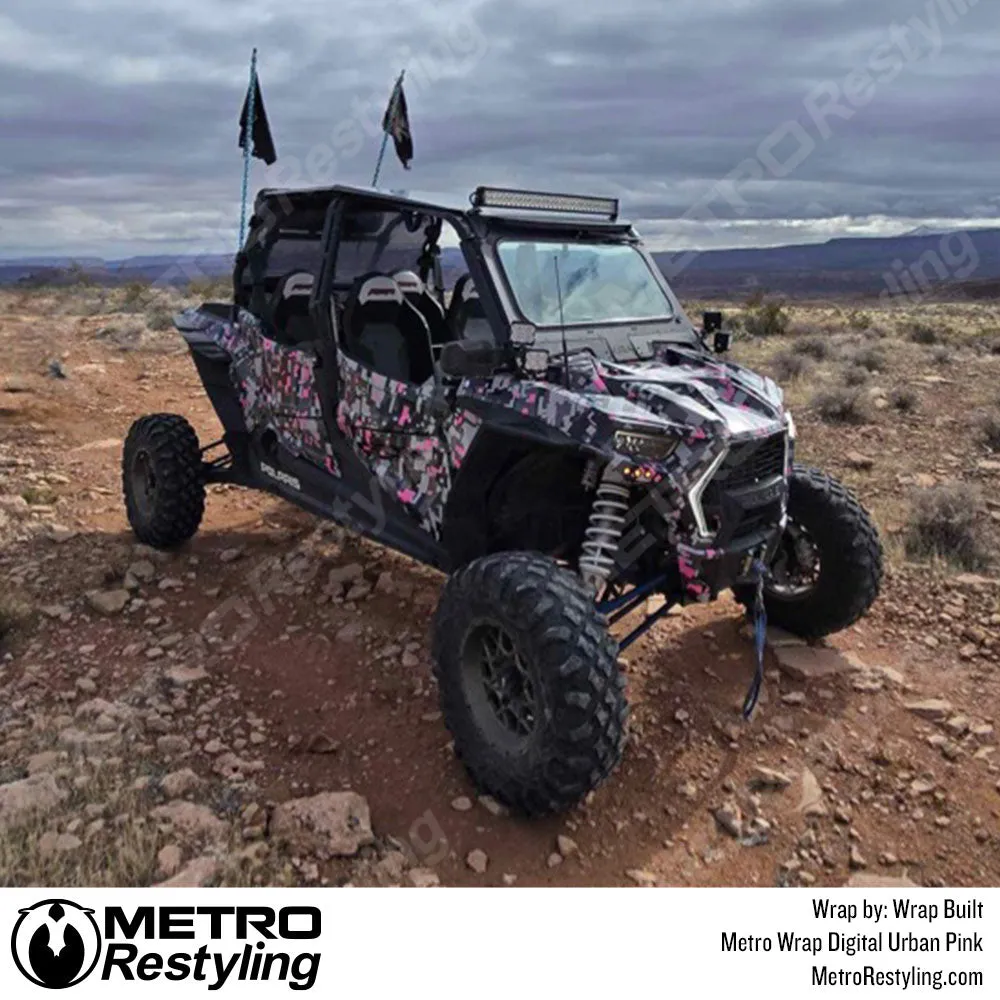 Metro Wrap Digital Urban Pink Camouflage Vinyl Film