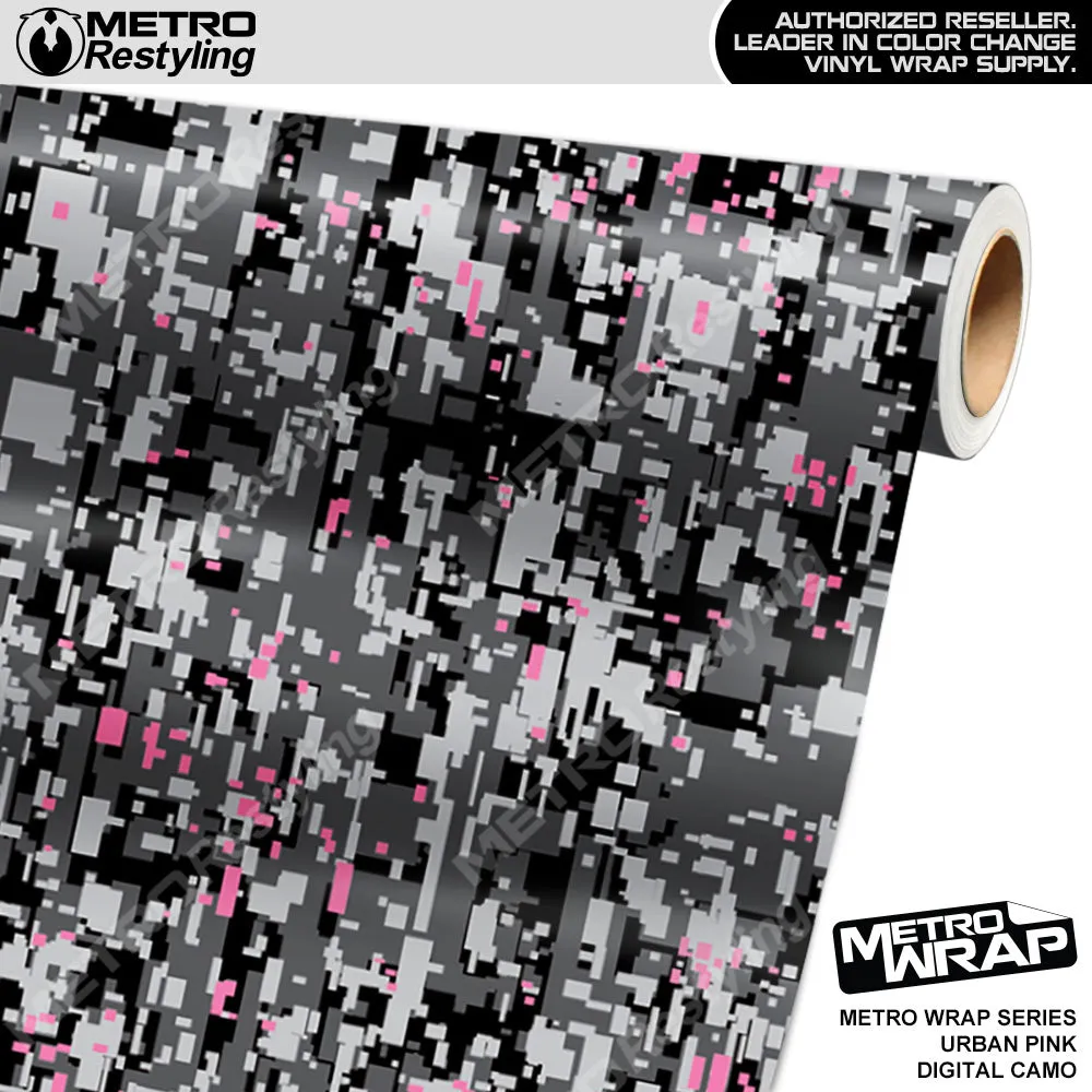 Metro Wrap Digital Urban Pink Camouflage Vinyl Film