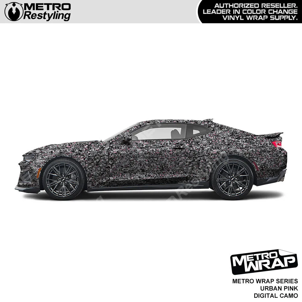 Metro Wrap Digital Urban Pink Camouflage Vinyl Film