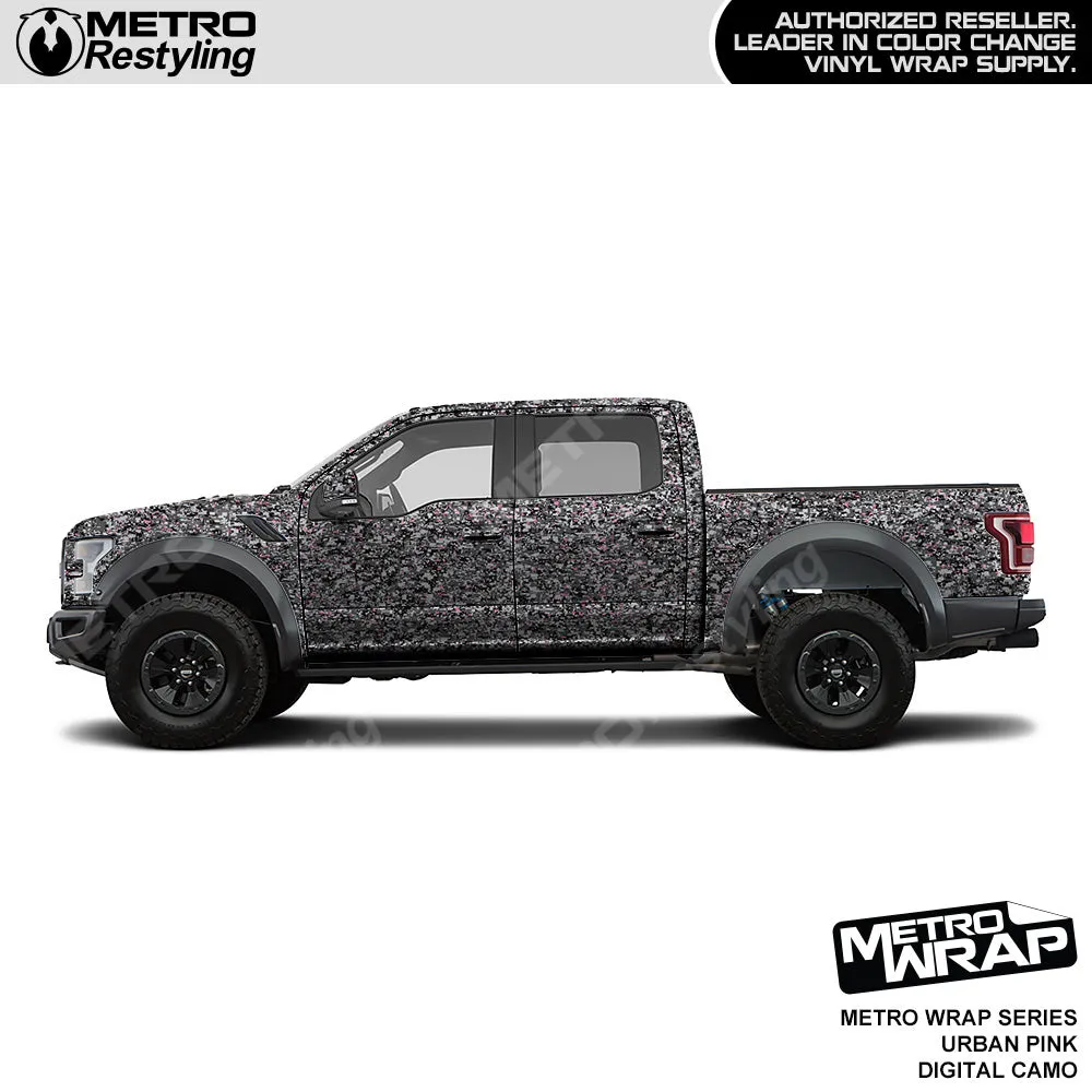 Metro Wrap Digital Urban Pink Camouflage Vinyl Film