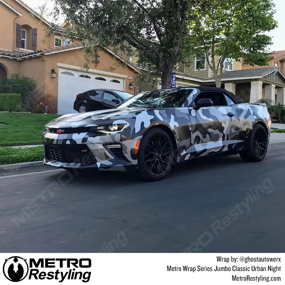 Metro Wrap Jumbo Classic Urban Night Camouflage Vinyl Film